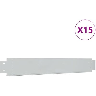 vidaXL 15x Cercas Flexibles de Césped Acero Galvanizado 100x14cm Borde de Jardín vidaXL 15x Cercas Flexibles de Césped Acero Galvanizado 100x14cm Borde de Jardín