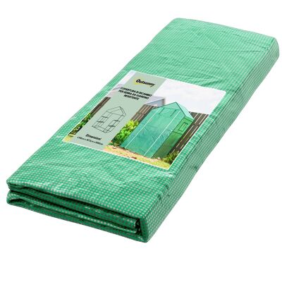 JHY DESIGN Lona De Polietileno Para Invernadero De Jardín Con Puerta Y Ventanas Abatibles, 140 X 73 X 190 Cm, Verde. JHY DESIGN Lona De Polietileno Para Invernadero De Jardín Con Puerta Y Ventanas Abatibles, 140 X 73 X 190 Cm, Verde.