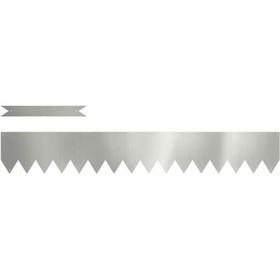 vidaXL Acero galvanizado 100 x 0.5 x 15 cm Duradero set de bordes de jardín - Garden Edging Set vidaXL Acero galvanizado 100 x 0.5 x 15 cm Duradero set de bordes de jardín - Garden Edging Set