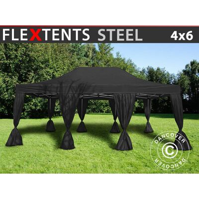 Dancover Carpa Plegable 4x6m Negra - Cortinas Decorativas - Carpa Plegable Dancover Carpa Plegable 4x6m Negra - Cortinas Decorativas - Carpa Plegable