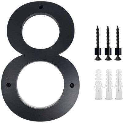 DPZO Letrero Con Número De Casa De 10 Pulgadas (8 Pulgadas, Negro), Números De Puerta Modernos, Letrero, Números De Casa Hechos De Aleación De Zinc DPZO Letrero Con Número De Casa De 10 Pulgadas (8 Pulgadas, Negro), Números De Puerta Modernos, Letrero, Números De Casa Hechos De Aleación De Zinc