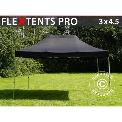 Dancover Dancover Carpa plegable FleXtents PRO 3x4,5 m Negra - Carpa plegable Dancover Dancover Carpa plegable FleXtents PRO 3x4,5 m Negra - Carpa plegable