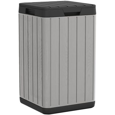 Cubo De Basura De Exterior Pp Gris 38x38x65 Cm Vidaxl Cubo De Basura De Exterior Pp Gris 38x38x65 Cm Vidaxl