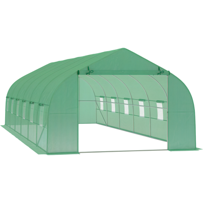 OEM Invernadero De Exterior Invernadero De Túnel 8x3x2 M Invernadero De Jardín Con 12 Ventanas Y Puerta Enrollable Para Cultivo Plantas Tomates Verduras Acero Y Pe 140 G/m² Verde OEM Invernadero De Exterior Invernadero De Túnel 8x3x2 M Invernadero De Jardín Con 12 Ventanas Y Puerta Enrollable Para Cultivo Plantas Tomates Verduras Acero Y Pe 140 G/m² Verde