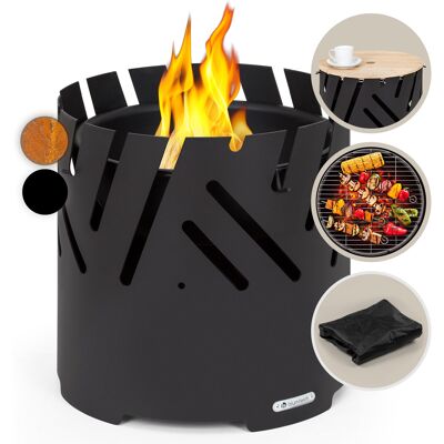 Blumfeldt Crown 3 En 1, Brasero Ø 46 Cm, Resistente Al Agua Y A Las Heladas, Plancha, Parrilla, Placa De Bambú Blumfeldt Crown 3 En 1, Brasero Ø 46 Cm, Resistente Al Agua Y A Las Heladas, Plancha, Parrilla, Placa De Bambú