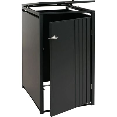 DÉCOSHOP26 Ubos De Basura De Exterior Para 1 Contenedor De 80 A 240 L De Acero Antracita Caseta Para Basura Con Tapa Y Puerta Con Cerradura 68 X 84 X 122 Cm 04000935 DÉCOSHOP26 Ubos De Basura De Exterior Para 1 Contenedor De 80 A 240 L De Acero Antracita Caseta Para Basura Con Tapa Y Puerta Con Cerradura 68 X 84 X 122 Cm 04000935