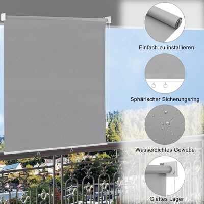 Woltu Estor Enrollable Para Exterior Estor Toldo Vertical Persiana Enrollable Para Balcón Ventana Jardín Estor De Privacidad Térmica Opaca Anti Uv 140x140 Cm Gris Woltu Estor Enrollable Para Exterior Estor Toldo Vertical Persiana Enrollable Para Balcón Ventana Jardín Estor De Privacidad Térmica Opaca Anti Uv 140x140 Cm Gris