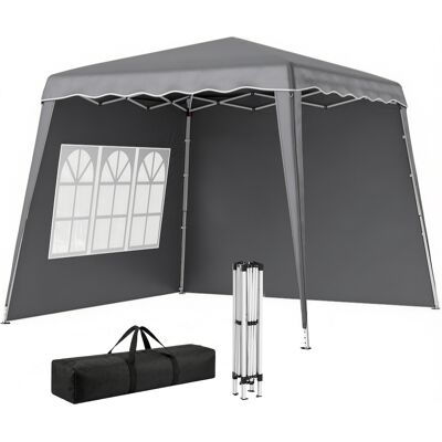 Outsunny Carpa Plegable Pop-up 2,89x2,89 M Cenador Pabellón De Jardín Con 2 Paredes Laterales Altura Ajustable Y Bolsa De Transporte Protección Uv50+ Outsunny Carpa Plegable Pop-up 2,89x2,89 M Cenador Pabellón De Jardín Con 2 Paredes Laterales Altura Ajustable Y Bolsa De Transporte Protección Uv50+