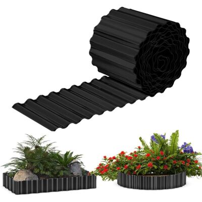 OEM Borde De Jardín De Metal Galvanizado De 15 Cm De Alto X 12 M De Largo, Borde Flexible Para Macizos De Flores, Arbustos Y Paisajismo (negro) OEM Borde De Jardín De Metal Galvanizado De 15 Cm De Alto X 12 M De Largo, Borde Flexible Para Macizos De Flores, Arbustos Y Paisajismo (negro)