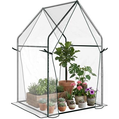 OEM Invernadero De Terraza Con 2 Puertas Con Cremallera Anti-uv Para Cultivo De Plantas Flores 90x90x145 Cm Transparente OEM Invernadero De Terraza Con 2 Puertas Con Cremallera Anti-uv Para Cultivo De Plantas Flores 90x90x145 Cm Transparente
