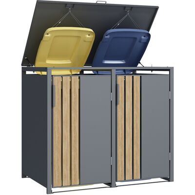 Home Deluxe Caseta Para Contenedores De Basura Kanto - 2 X 240 L Home Deluxe Caseta Para Contenedores De Basura Kanto - 2 X 240 L