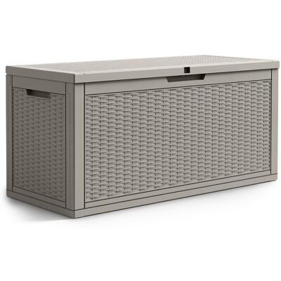 AKORD Arcón De Jardín Impermeable 340l Contenedor Exterior Balcón Terraza Plástico Polipropileno Gris AKORD Arcón De Jardín Impermeable 340l Contenedor Exterior Balcón Terraza Plástico Polipropileno Gris