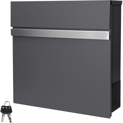 Ecd Germany Buzón Correos Exterior Diseño Moderno De Pared Con Compartimento Para Periódicos 37x11x36,5 Cm De Acero Con Recubrimiento De Polvo Gris Antracita Incl. 2 Llaves Con Material De Montaje Ecd Germany Buzón Correos Exterior Diseño Moderno De Pared Con Compartimento Para Periódicos 37x11x36,5 Cm De Acero Con Recubrimiento De Polvo Gris Antracita Incl. 2 Llaves Con Material De Montaje