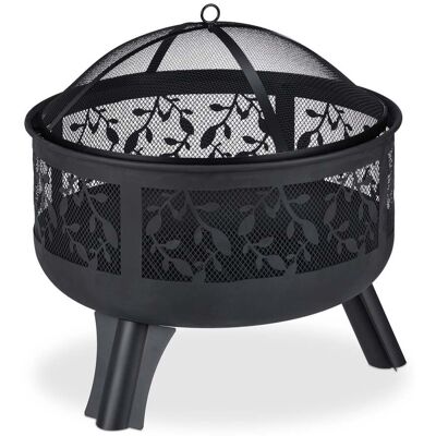 HELLOSHOP26 Brasero De Metal Para Exterior Jardín Terraza 70 X 70 X 30 Cm Con Rejilla Protectora Ambiente Acogedor De Acero Negro 130009098 HELLOSHOP26 Brasero De Metal Para Exterior Jardín Terraza 70 X 70 X 30 Cm Con Rejilla Protectora Ambiente Acogedor De Acero Negro 130009098