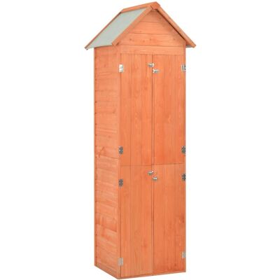 vidaXL Cobertizo de Almacenamiento de Jardín de Madera (71x60x213cm) vidaXL Cobertizo de Almacenamiento de Jardín de Madera (71x60x213cm)
