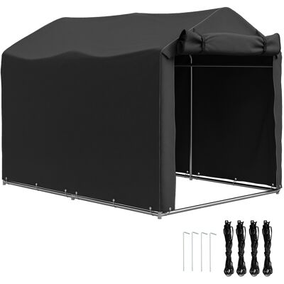 JHY DESIGN Caseta De Garaje Impermeable Con Puerta, Resistente A Los Rayos Uv, 220 X 157 X 165 Cm, Negra. JHY DESIGN Caseta De Garaje Impermeable Con Puerta, Resistente A Los Rayos Uv, 220 X 157 X 165 Cm, Negra.