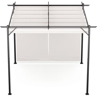 Blumfeldt Pantheon Robust - Pérgola - Estructura de Acero Resistente - 3x3m - Protección UV - Paneles Laterales Ajustables - Montaje Fácil Blumfeldt Pantheon Robust - Pérgola - Estructura de Acero Resistente - 3x3m - Protección UV - Paneles Laterales Ajustables - Montaje Fácil