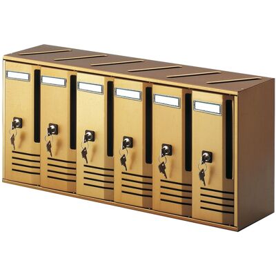 Buzones Múltiples Buzones Verticales Para Condominios Alubox Cube Bronce De 6 Postes De Aluminio Buzones Múltiples Buzones Verticales Para Condominios Alubox Cube Bronce De 6 Postes De Aluminio