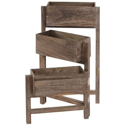Décoshop26 - Estante Para Plantas Soporte Para Flores Plegable Altura 65 Cm Estilo Vintage Marrón 040005393 Décoshop26 - Estante Para Plantas Soporte Para Flores Plegable Altura 65 Cm Estilo Vintage Marrón 040005393