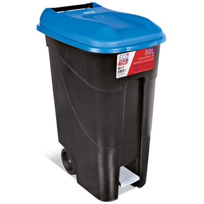 PLANETA HUERTO Contenedor Con Pedal 80 L Tapa Azul Tayg PLANETA HUERTO Contenedor Con Pedal 80 L Tapa Azul Tayg