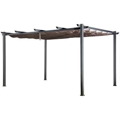 Happy Garden - Pérgola Independiente 3 × 4m Cassis Topo Estructura De Aluminio Happy Garden - Pérgola Independiente 3 × 4m Cassis Topo Estructura De Aluminio