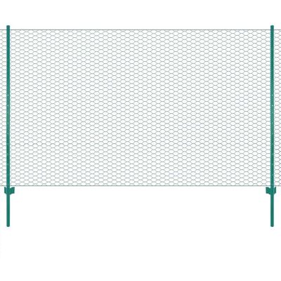Valla De Malla Alambre Con Postes Acero 25x1,5 M Verde Vidaxl Valla De Malla Alambre Con Postes Acero 25x1,5 M Verde Vidaxl