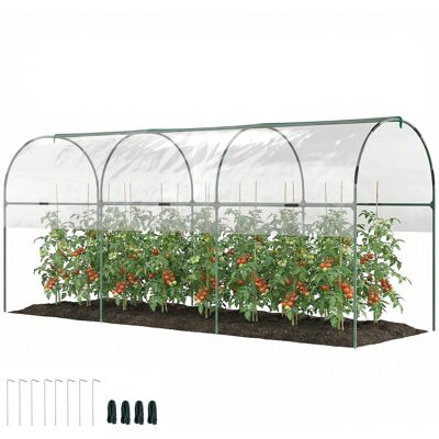 JHY DESIGN Invernadero De Jardín, Invernadero Para Tomates, 4 Arcos De Acero, Cubierta De Pvc, 4 X 1,2 X 1,7 M, Verde JHY DESIGN Invernadero De Jardín, Invernadero Para Tomates, 4 Arcos De Acero, Cubierta De Pvc, 4 X 1,2 X 1,7 M, Verde