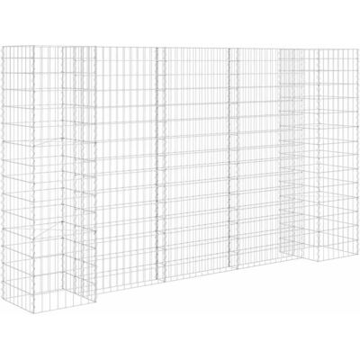 vidaXL Jarrón de gaviones con forma de H de alambre de acero 260x40x150 cm vidaXL Jarrón de gaviones con forma de H de alambre de acero 260x40x150 cm