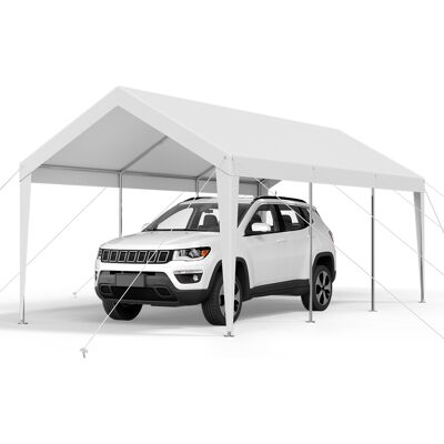 Vevor Toldo Exterior Para Coche 3,05 X 6,09 X 2,87 M Cochera Portátil Galvanizado Resistente, Resistente A Los Rayos Uv Y Al Agua Cobertizo De Almacenamiento Para Coche, Barco, Motocicleta, Blanco Vevor Toldo Exterior Para Coche 3,05 X 6,09 X 2,87 M Cochera Portátil Galvanizado Resistente, Resistente A Los Rayos Uv Y Al Agua Cobertizo De Almacenamiento Para Coche, Barco, Motocicleta, Blanco