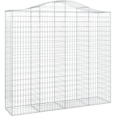Cesta de gaviones arqueada 200x50x180/200 cm Hierro galvanizado - Cesta de gaviones Cesta de gaviones arqueada 200x50x180/200 cm Hierro galvanizado - Cesta de gaviones