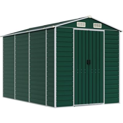 Vidaxl - Cobertizo De Jardín Acero Galvanizado Verde 191x300x198 Cm Vidaxl - Cobertizo De Jardín Acero Galvanizado Verde 191x300x198 Cm
