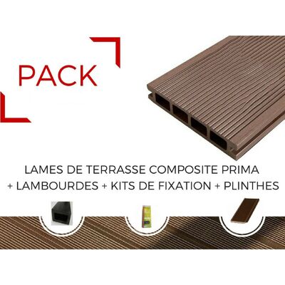 MCCOVER Pack 15 M² Tarima Exterior Composite Prima + Accesorios (3 Colores) 2200mm - Gris Antracita, 19 Mm Grosor, 12 Cm Ancho, 220 Cm Largo MCCOVER Pack 15 M² Tarima Exterior Composite Prima + Accesorios (3 Colores) 2200mm - Gris Antracita, 19 Mm Grosor, 12 Cm Ancho, 220 Cm Largo