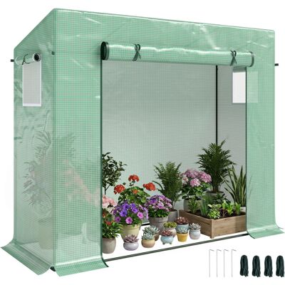 OEM Invernadero De Exterior Con Ventanas Y Marco De Acero Invernadero Para Cultivar Tomates Flores 200x76x168 Cm Verde OEM Invernadero De Exterior Con Ventanas Y Marco De Acero Invernadero Para Cultivar Tomates Flores 200x76x168 Cm Verde