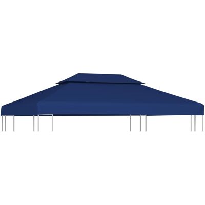 Lona de techo para cenador vidaXL con extractor de chimenea 310 g/m² 4x3 m Azul Lona de techo para cenador vidaXL con extractor de chimenea 310 g/m² 4x3 m Azul