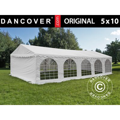 Dancover - Carpa para fiestas 5x10m PVC - Blanco Dancover - Carpa para fiestas 5x10m PVC - Blanco