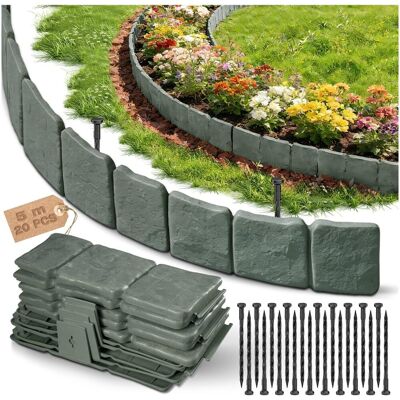 OEM Borde Para Jardín Exterior, Borde De Jardín De Plástico Flexible, Valla Pequeña Para Jardín Exterior, Empalizada Para Jardín Exterior, Borde De Césped Engrosado, Imitación Piedra - 5 M (altura: 10 Cm) OEM Borde Para Jardín Exterior, Borde De Jardín De Plástico Flexible, Valla Pequeña Para Jardín Exterior, Empalizada Para Jardín Exterior, Borde De Césped Engrosado, Imitación Piedra - 5 M (altura: 10 Cm)