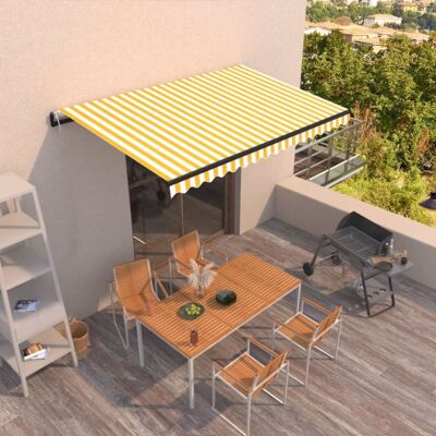 Maisonchic 400x350 cm Toldo Retráctil - Resistente al agua y UV Maisonchic 400x350 cm Toldo Retráctil - Resistente al agua y UV