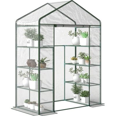 OEM Invernadero De Exterior Invernadero De Jardín De 4 Niveles Con Estantes Marco De Acero Invernadero Para Cultivo De Plantas Flores Tomates 143x73x195 Cm Transparente OEM Invernadero De Exterior Invernadero De Jardín De 4 Niveles Con Estantes Marco De Acero Invernadero Para Cultivo De Plantas Flores Tomates 143x73x195 Cm Transparente