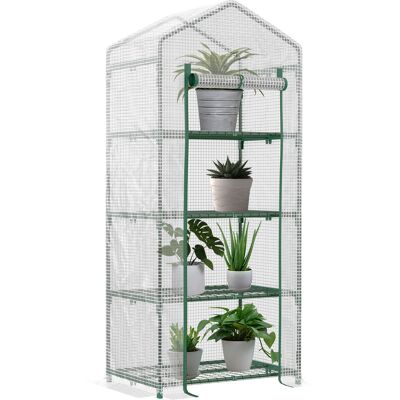 OEM Invernadero De Jardín Con 4 Estantes Y Cubierta De Pe 140g/m² Tipo Caseta De Tubo Acero Vivero Casero Para Cultivo De Plantas Flores Macetas Balcón Terraza 70x50x160 Cm Blanco OEM Invernadero De Jardín Con 4 Estantes Y Cubierta De Pe 140g/m² Tipo Caseta De Tubo Acero Vivero Casero Para Cultivo De Plantas Flores Macetas Balcón Terraza 70x50x160 Cm Blanco
