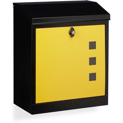 HELLOSHOP26 Buzón De Pared Grande Xl Para Correo Voluminoso 53 X 43,5 X 26 Cm De Acero Galvanizado Negro 130005250 HELLOSHOP26 Buzón De Pared Grande Xl Para Correo Voluminoso 53 X 43,5 X 26 Cm De Acero Galvanizado Negro 130005250