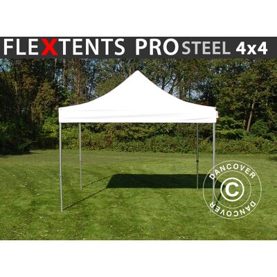 DANCOVER Carpa Plegable Flextents Pro Steel 4x4m Blanco DANCOVER Carpa Plegable Flextents Pro Steel 4x4m Blanco