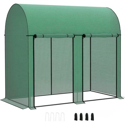 JHY DESIGN Invernadero De Jardín De 2 M², Acero Pe Resistente A Los Rayos Uv, Puertas Con Cremallera. JHY DESIGN Invernadero De Jardín De 2 M², Acero Pe Resistente A Los Rayos Uv, Puertas Con Cremallera.