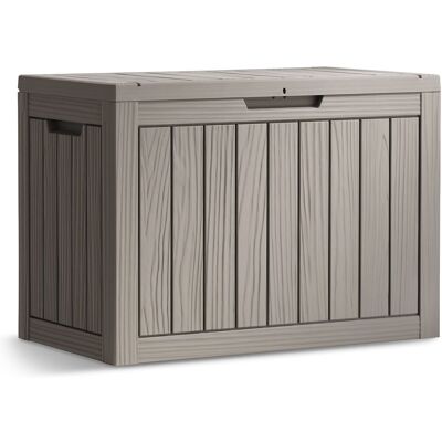 AKORD Arcón De Jardín Impermeable 170l Contenedor Exterior Balcón Terraza Plástico Polipropileno Gris AKORD Arcón De Jardín Impermeable 170l Contenedor Exterior Balcón Terraza Plástico Polipropileno Gris