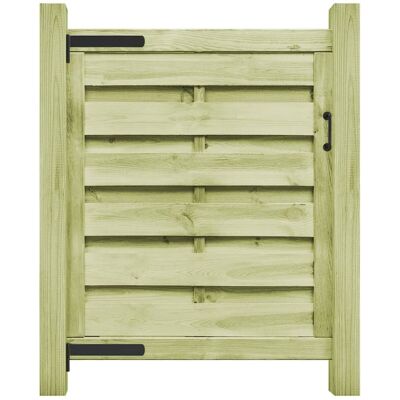 Vidaxl - Puerta De Valla Madera De Pino Impregnada Verde 100x100 Cm Vidaxl - Puerta De Valla Madera De Pino Impregnada Verde 100x100 Cm