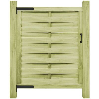 Vidaxl - Puerta De Jardín Madera De Pino Impregnada Verde 100x125 Cm Vidaxl - Puerta De Jardín Madera De Pino Impregnada Verde 100x125 Cm