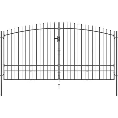 VIDAXL Puerta De Amor Con Puerta Doble Y Lanzas Superiores 400x248 Cm - 211194 VIDAXL Puerta De Amor Con Puerta Doble Y Lanzas Superiores 400x248 Cm - 211194