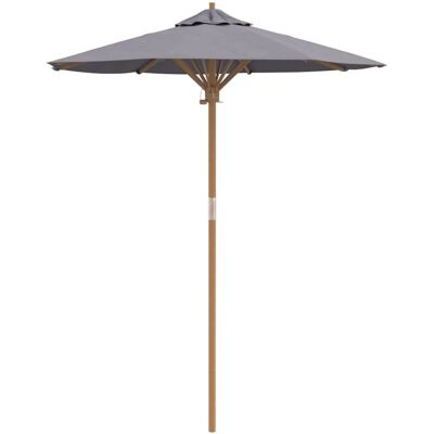 Sombrilla de jardín gris oscuro 180x230 cm bambú Vidaxl - Paraguas Sombrilla de jardín gris oscuro 180x230 cm bambú Vidaxl - Paraguas