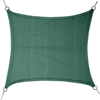 Faura - Toldo De Vela Cuadrado Verde De Polietileno ( Medida 3,6x3,6 Metros ) Faura - Toldo De Vela Cuadrado Verde De Polietileno ( Medida 3,6x3,6 Metros )
