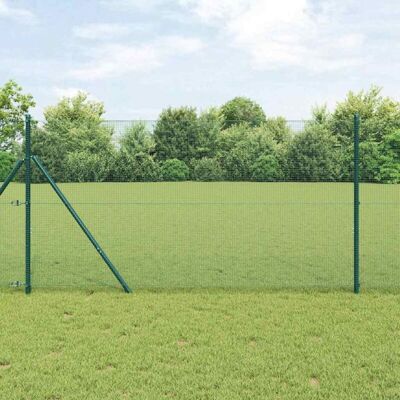 Set de Postes de Cerca vidaXL - Metal Verde 10 x 1 m - Conjunto de cercado Set de Postes de Cerca vidaXL - Metal Verde 10 x 1 m - Conjunto de cercado