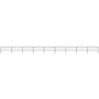 Vidaxl - Valla De Jardín Con Punta De Lanza De Acero 1603,5x75 Cm Negra Vidaxl - Valla De Jardín Con Punta De Lanza De Acero 1603,5x75 Cm Negra